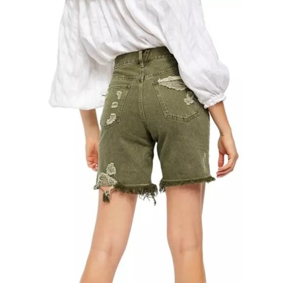 Free People Sequoia Denim Shorts 25" - Picture 4 of 4